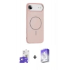 MARSİLYAN™- iPhone 17 Air Kılıf Yankı Form Serisi - Siyah Bilvis 5in1 3D Magic Cam Ekran Koruyucu + Bilvis Titan Kamera Lens - GS