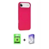 MARSİLYAN™- iPhone 17 Air Kılıf Yankı Form Serisi - Siyah Bilvis 5in1 3D Magic Cam Ekran Koruyucu + Raze Metal Kamera Lens - GS
