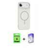 MARSİLYAN™- iPhone 17 Air Kılıf Yankı Form Serisi - Siyah Bilvis 5in1 3D Magic Cam Ekran Koruyucu + Raze Metal Kamera Lens - GS