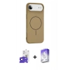 MARSİLYAN™- iPhone 17 Air Kılıf Yankı Form Serisi - Siyah Bilvis 5in1 3D Magic Cam Ekran Koruyucu + Bilvis Titan Kamera Lens - LT