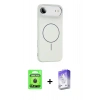 MARSİLYAN™- iPhone 17 Air Kılıf Yankı Form Serisi - Siyah Bilvis 5in1 3D Magic Cam Ekran Koruyucu + Raze Metal Kamera Lens - SH