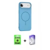 MARSİLYAN™- iPhone 17 Air Kılıf Yankı Form Serisi - Siyah Bilvis 5in1 3D Magic Cam Ekran Koruyucu + Raze Metal Kamera Lens - SH