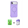 MARSİLYAN™- iPhone 17 Air Kılıf Yankı Form Serisi - Siyah Bilvis 5in1 3D Magic Cam Ekran Koruyucu + Raze Metal Kamera Lens - SH