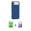 MARSİLYAN™- iPhone 17 Air Kılıf Yankı Form Serisi - Siyah Bilvis 5in1 5D Magic Hayalet Cam Ekran Koruyucu + Raze Metal Kamera Lens - MI