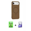 MARSİLYAN™- iPhone 17 Air Kılıf Yankı Form Serisi - Siyah Bilvis 5in1 5D Magic Hayalet Cam Ekran Koruyucu + Siyah Raze Metal Kamera Lens