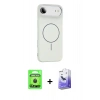 MARSİLYAN™- iPhone 17 Air Kılıf Yankı Form Serisi - Siyah Bilvis 5in1 5D Magic Hayalet Cam Ekran Koruyucu + Siyah Raze Metal Kamera Lens