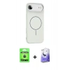 MARSİLYAN™- iPhone 17 Air Kılıf Yankı Form Serisi - Siyah Bilvis 5in1 5D Magic Hayalet Cam Ekran Koruyucu + Raze Metal Kamera Lens - MI