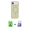 MARSİLYAN™- iPhone 17 Air Kılıf Yankı Form Serisi - Siyah Bilvis 5in1 5D Magic Hayalet Cam Ekran Koruyucu + Siyah Raze Metal Kamera Lens