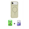 MARSİLYAN™- iPhone 17 Air Kılıf Yankı Form Serisi - Siyah Bilvis 5in1 5D Magic Hayalet Cam Ekran Koruyucu + Raze Metal Kamera Lens - MI