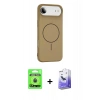 MARSİLYAN™- iPhone 17 Air Kılıf Yankı Form Serisi - Siyah Bilvis 5in1 5D Magic Hayalet Cam Ekran Koruyucu + Raze Metal Kamera Lens - MI