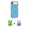 MARSİLYAN™- iPhone 17 Air Kılıf Yankı Form Serisi - Siyah Bilvis 5in1 5D Magic Hayalet Cam Ekran Koruyucu + Raze Metal Kamera Lens - MI