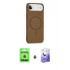 MARSİLYAN™- iPhone 17 Air Kılıf Yankı Form Serisi - Siyah Bilvis 5in1 5D Magic Hayalet Cam Ekran Koruyucu + Raze Metal Kamera Lens - MI