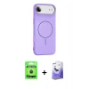 MARSİLYAN™- iPhone 17 Air Kılıf Yankı Form Serisi - Siyah Bilvis 5in1 5D Magic Hayalet Cam Ekran Koruyucu + Raze Metal Kamera Lens - MI