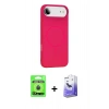 MARSİLYAN™- iPhone 17 Air Kılıf Yankı Form Serisi - Siyah Bilvis 5in1 5D Magic Hayalet Cam Ekran Koruyucu + Raze Metal Kamera Lens - MI