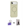 MARSİLYAN™- iPhone 17 Air Kılıf Yankı Form Serisi - Siyah Bilvis Hayalet Cam Ekran Koruyucu + Bilvis Titan Kamera Lens - GD