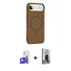 MARSİLYAN™- iPhone 17 Air Kılıf Yankı Form Serisi - Siyah Bilvis Hayalet Cam Ekran Koruyucu + Bilvis Titan Kamera Lens - GD