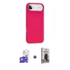 MARSİLYAN™- iPhone 17 Air Kılıf Yankı Form Serisi - Siyah Bilvis Hayalet Cam Ekran Koruyucu + Bilvis Titan Kamera Lens - GD