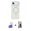 MARSİLYAN™- iPhone 17 Air Kılıf Yankı Form Serisi - Siyah Bilvis Hayalet Cam Ekran Koruyucu + Bilvis Titan Kamera Lens - GD