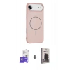 MARSİLYAN™- iPhone 17 Air Kılıf Yankı Form Serisi - Siyah Bilvis Hayalet Cam Ekran Koruyucu + Bilvis Titan Kamera Lens - GD
