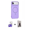 MARSİLYAN™- iPhone 17 Air Kılıf Yankı Form Serisi - Siyah Bilvis Hayalet Cam Ekran Koruyucu + Bilvis Titan Kamera Lens - GD