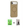 MARSİLYAN™- iPhone 17 Air Kılıf Yankı Form Serisi - Siyah Bilvis Hayalet Cam Ekran Koruyucu + Raze Metal Kamera Lens - GS