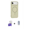 MARSİLYAN™- iPhone 17 Air Kılıf Yankı Form Serisi - Siyah Joko Magic 5D Cam + Siyah Bilvis Titan Kamera Lens
