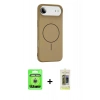 MARSİLYAN™- iPhone 17 Air Kılıf Yankı Form Serisi - Siyah Joko Magic 5D Hayalet Cam + Raze Metal Kamera Lens - GS