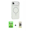 MARSİLYAN™- iPhone 17 Air Kılıf Yankı Form Serisi - Siyah Joko Magic 5D Hayalet Cam + Raze Metal Kamera Lens - GS