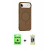 MARSİLYAN™- iPhone 17 Air Kılıf Yankı Form Serisi - Siyah Joko Magic 5D Hayalet Cam + Raze Metal Kamera Lens - MI
