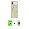 MARSİLYAN™- iPhone 17 Air Kılıf Yankı Form Serisi - Siyah Joko Magic 5D Hayalet Cam + Raze Metal Kamera Lens - MI