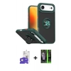 MARSİLYAN™- iPhone 17 Air Kılıf Yörünge Çizgi - Şeffaf 360 Full Body Arka Koruyucu + Bilvis Titan Kamera Lens - GD