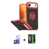 MARSİLYAN™- iPhone 17 Air Kılıf Yörünge Çizgi - Şeffaf 360 Full Body Arka Koruyucu + Bilvis Titan Kamera Lens - GD