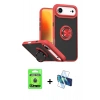 MARSİLYAN™- iPhone 17 Air Kılıf Yörünge Çizgi - Siyah 3D Antistatik Seramik Nano Ekran Koruyucu + Raze Metal Kamera Lens - MI