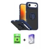 MARSİLYAN™- iPhone 17 Air Kılıf Yörünge Çizgi - Siyah Bilvis 5in1 3D Magic Cam Ekran Koruyucu + Raze Metal Kamera Lens - MI