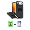 MARSİLYAN™- iPhone 17 Air Kılıf Yörünge Çizgi - Siyah Bilvis 5in1 3D Magic Cam Ekran Koruyucu + Raze Metal Kamera Lens - MI