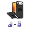 MARSİLYAN™- iPhone 17 Air Kılıf Yörünge Çizgi - Siyah Bilvis 5in1 5D Magic Hayalet Cam Ekran Koruyucu + Bilvis Titan Kamera Lens - GS
