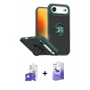 MARSİLYAN™- iPhone 17 Air Kılıf Yörünge Çizgi - Siyah Bilvis 5in1 5D Magic Hayalet Cam Ekran Koruyucu + Bilvis Titan Kamera Lens - GS
