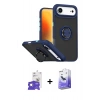 MARSİLYAN™- iPhone 17 Air Kılıf Yörünge Çizgi - Siyah Bilvis 5in1 5D Magic Hayalet Cam Ekran Koruyucu + Bilvis Titan Kamera Lens - GS