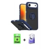 MARSİLYAN™- iPhone 17 Air Kılıf Yörünge Çizgi - Siyah Bilvis 5in1 5D Magic Hayalet Cam Ekran Koruyucu + Raze Metal Kamera Lens - MI