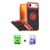MARSİLYAN™- iPhone 17 Air Kılıf Yörünge Çizgi - Siyah Bilvis 5in1 5D Magic Hayalet Cam Ekran Koruyucu + Raze Metal Kamera Lens - SH