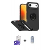 MARSİLYAN™- iPhone 17 Air Kılıf Yörünge Çizgi - Siyah Joko Magic 5D Cam + Bilvis Titan Kamera Lens - LT