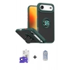 MARSİLYAN™- iPhone 17 Air Kılıf Yörünge Çizgi - Siyah Joko Magic 5D Cam + Bilvis Titan Kamera Lens - LT