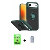 MARSİLYAN™- iPhone 17 Air Kılıf Yörünge Çizgi - Siyah Joko Magic 5D Cam + Raze Metal Kamera Lens - GS