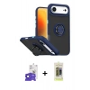 MARSİLYAN™- iPhone 17 Air Kılıf Yörünge Çizgi - Siyah Joko Magic 5D Hayalet Cam + Bilvis Titan Kamera Lens - SH