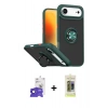 MARSİLYAN™- iPhone 17 Air Kılıf Yörünge Çizgi - Siyah Joko Magic 5D Hayalet Cam + Bilvis Titan Kamera Lens - SH