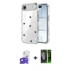 MARSİLYAN™- iPhone 17 Air Kılıf Yörünge Form - Şeffaf 360 Full Body Arka Koruyucu + Bilvis Titan Kamera Lens - LT