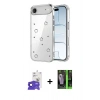 MARSİLYAN™- iPhone 17 Air Kılıf Yörünge Form - Şeffaf 360 Full Body Arka Koruyucu + Bilvis Titan Kamera Lens - LT