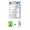 MARSİLYAN™- iPhone 17 Air Kılıf Yörünge Form - Şeffaf Pasifik Cam Ekran Koruyucu + Raze Metal Kamera Lens - SH