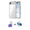MARSİLYAN™- iPhone 17 Air Kılıf Yörünge Form - Siyah 3D Antistatik Cam Ekran Koruyucu + Bilvis Titan Kamera Lens - GD