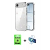 MARSİLYAN™- iPhone 17 Air Kılıf Yörünge Form - Siyah 3D Antistatik Seramik Nano Ekran Koruyucu + Raze Metal Kamera Lens - GS